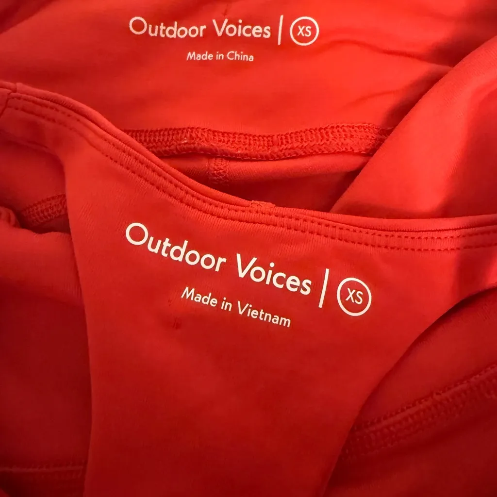 OUTDOOR VOICES TECHSWEAT SET XS RED/ORANGE YOGA GYM - Image 5