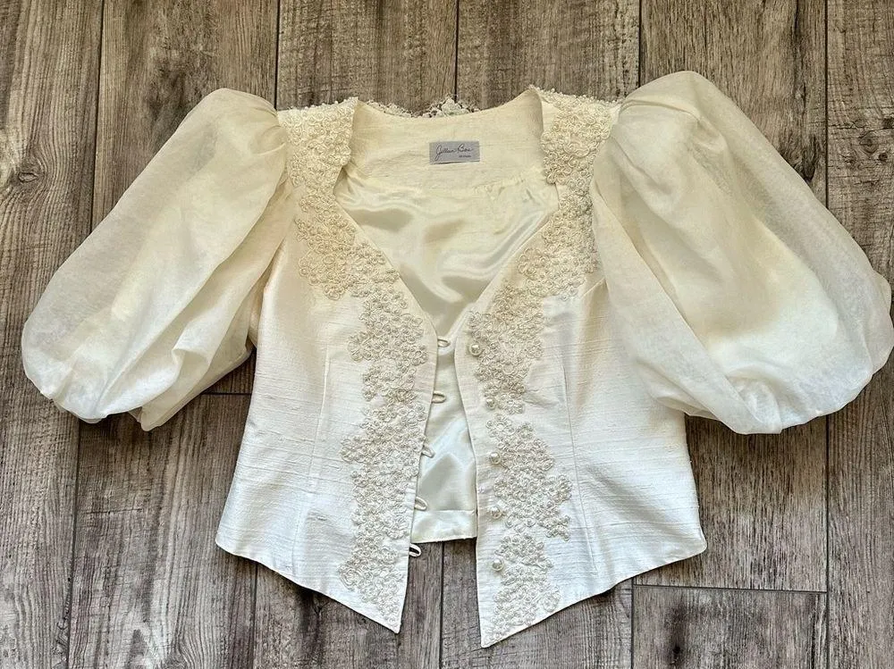 Vintage 1980s silky skirt set - Image 12