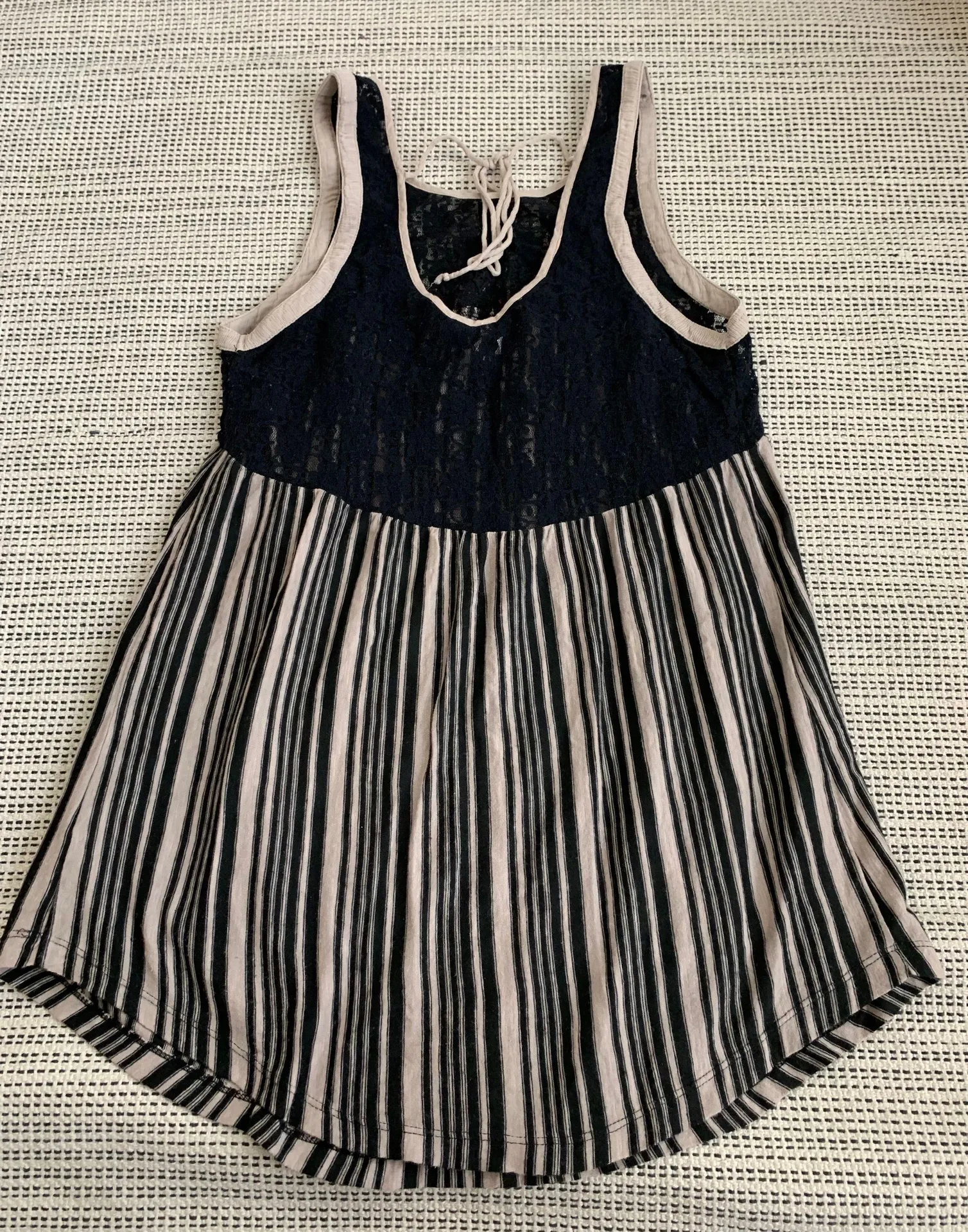 Sheer Striped Rosette Blouse S - Image 3