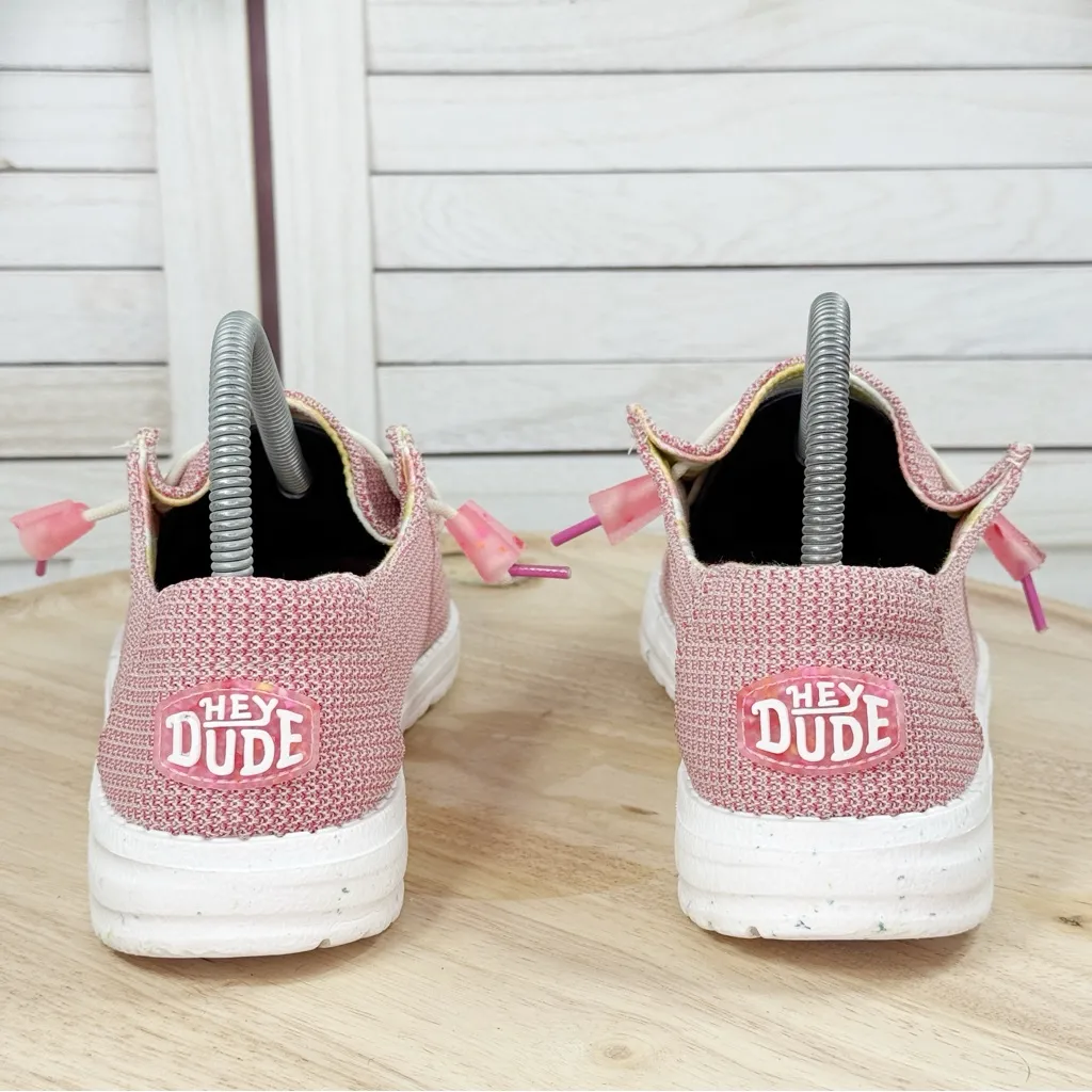 Hey Dude Wendy Knit II Slip On Loafer Shoe Desert Rose Red Womens 7 - Image 6