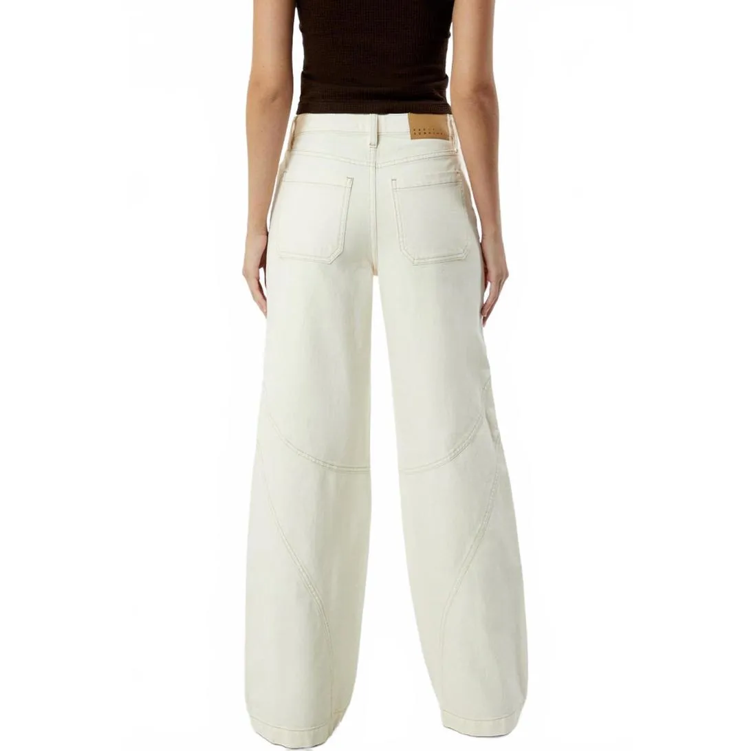 Pacsun Jessie Off White Cowboy High Waisted Baggy Jeans Size 25 - Image 2