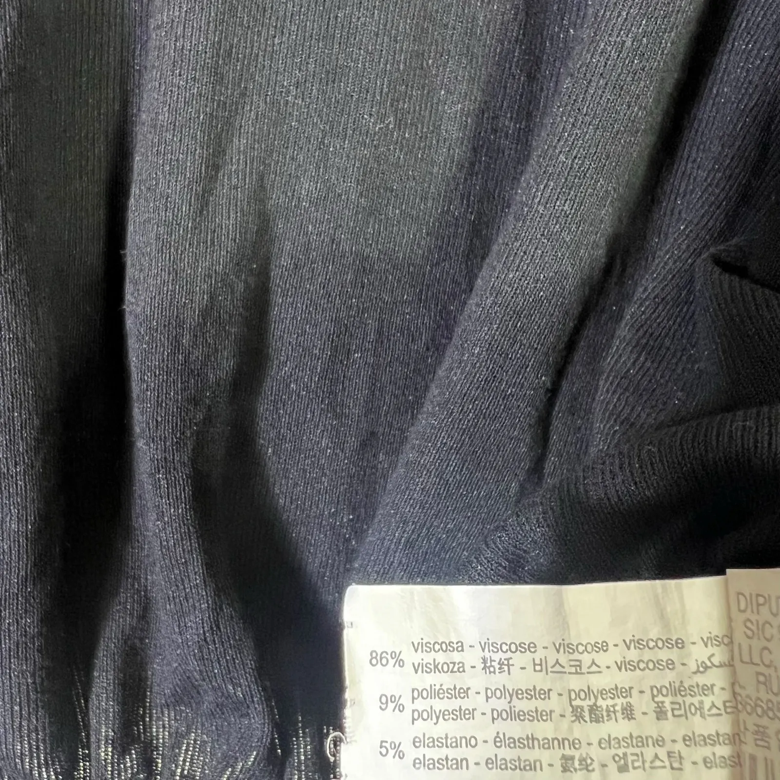 Zara Dolman Sleeve Elastic Hem Knit Top Womens S Black Minimalist Soft Blouson - Image 7