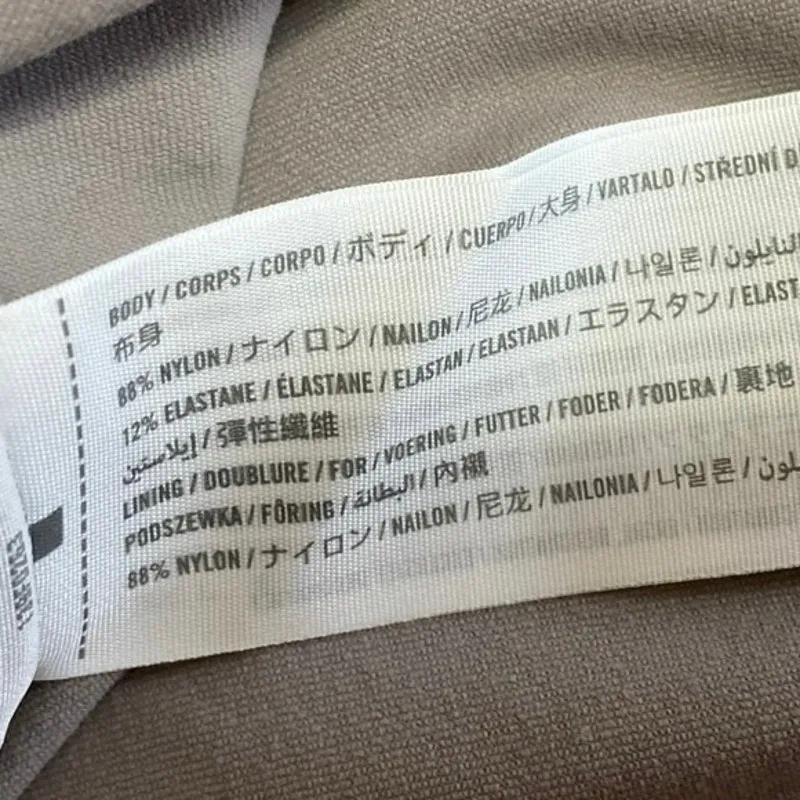 NEW Abercrombie & Fitch Tan Mesh Long Sleeve Square Neck Corset Bodysuit Top M - Image 4