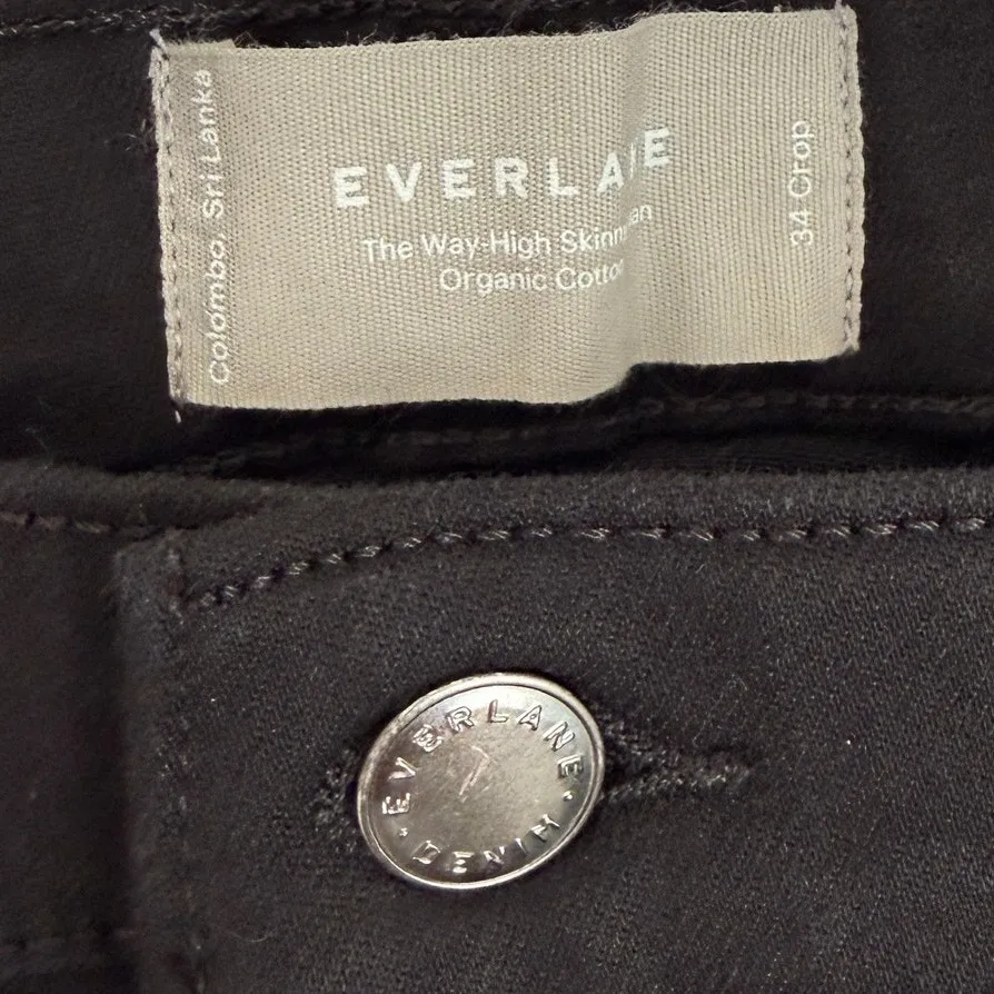 NWT Everlane Women's Sz 34C The Way High Skinny Jean in Black High Rise - Image 8
