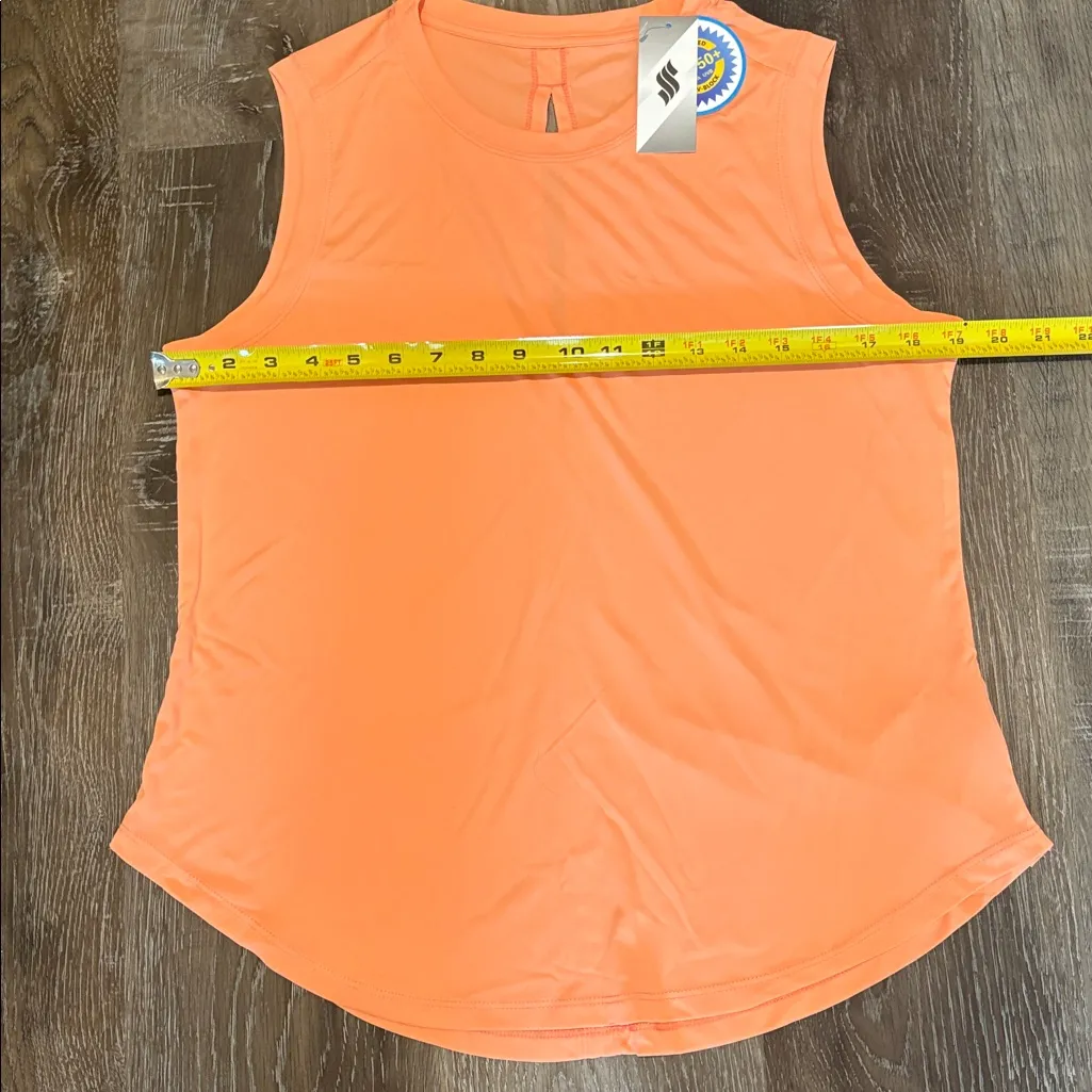 Soothfeel Orange Coral Racerback Sleeveless Activewear Tank Medium New NWT - Image 3