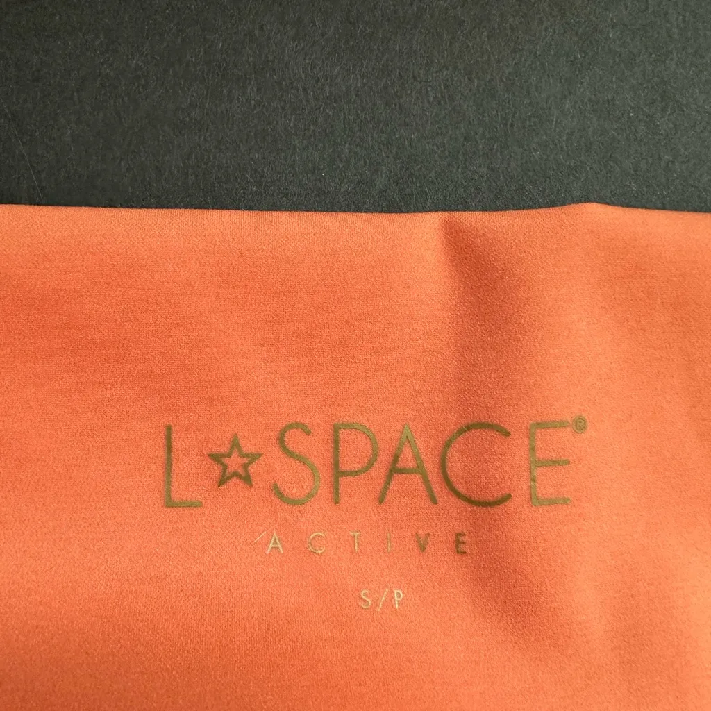 L Space Orange Biker Shorts NWT - Image 2