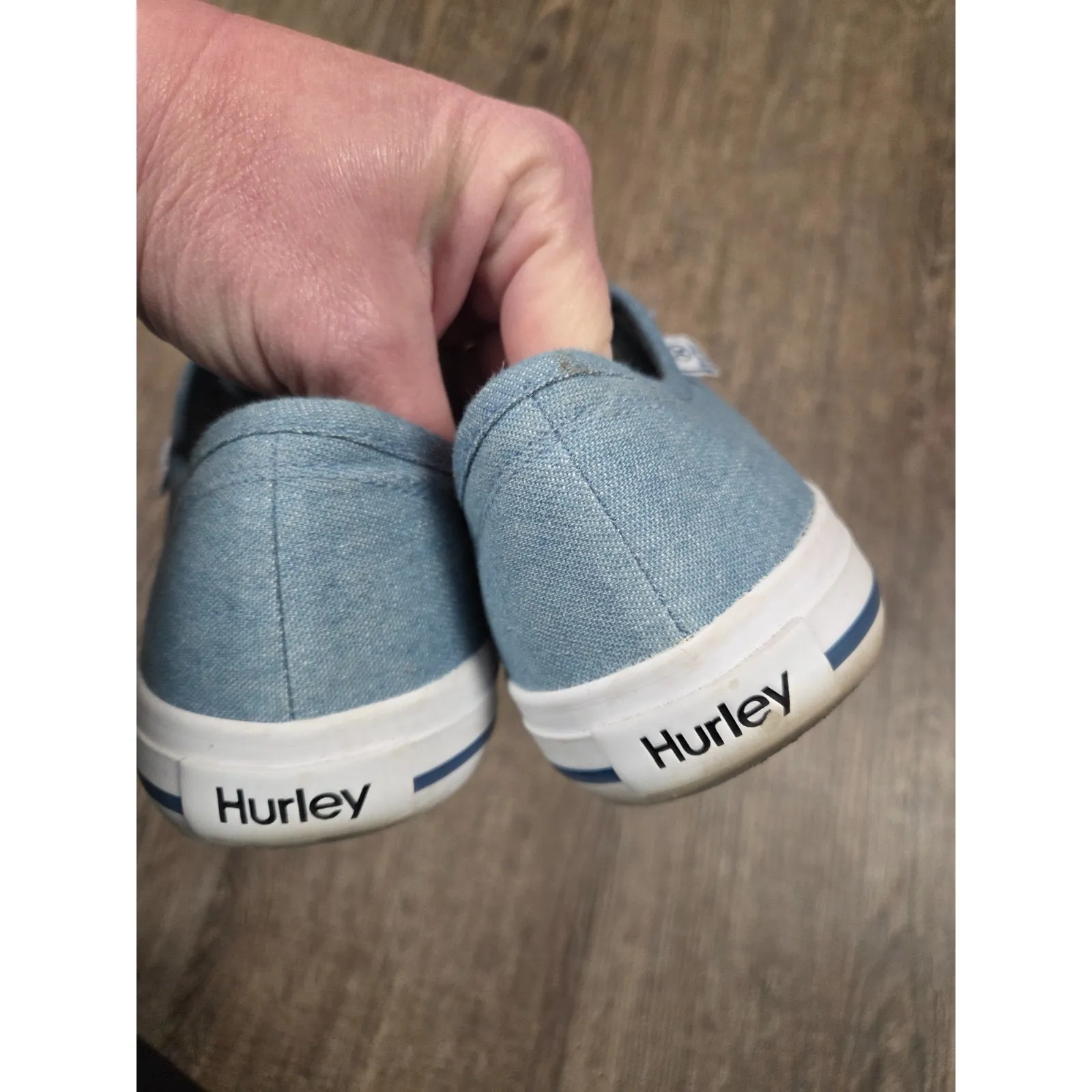 Hurley Women's Carrie Canvas Sneakers Blue White Shoes Size 7.5M - Image 5