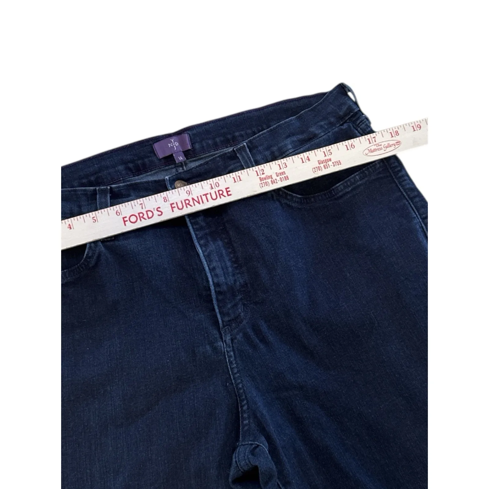 NYDJ Georgia Skinny Jeans Womens 14 Dark Wash Lift Tuck Technology Denim Blue - Image 5