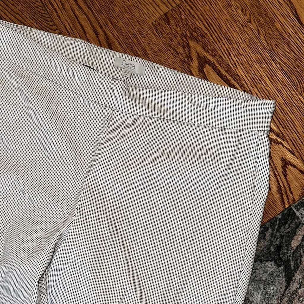 Dalia black white dotted stretch pant ankle crop US 14 - Image 6