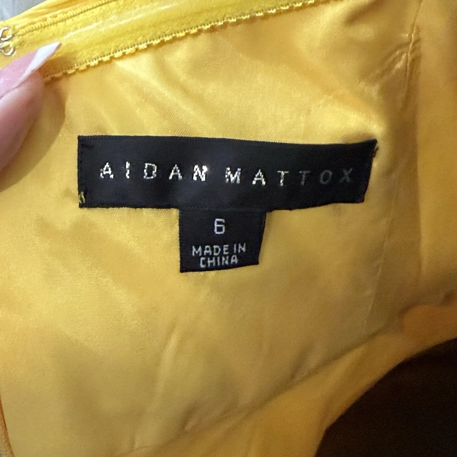 Aidan‎ Mattox Womens Yellow Silk Ruffle One Shoulder Cocktail Dress Size 6 NWT - Image 7