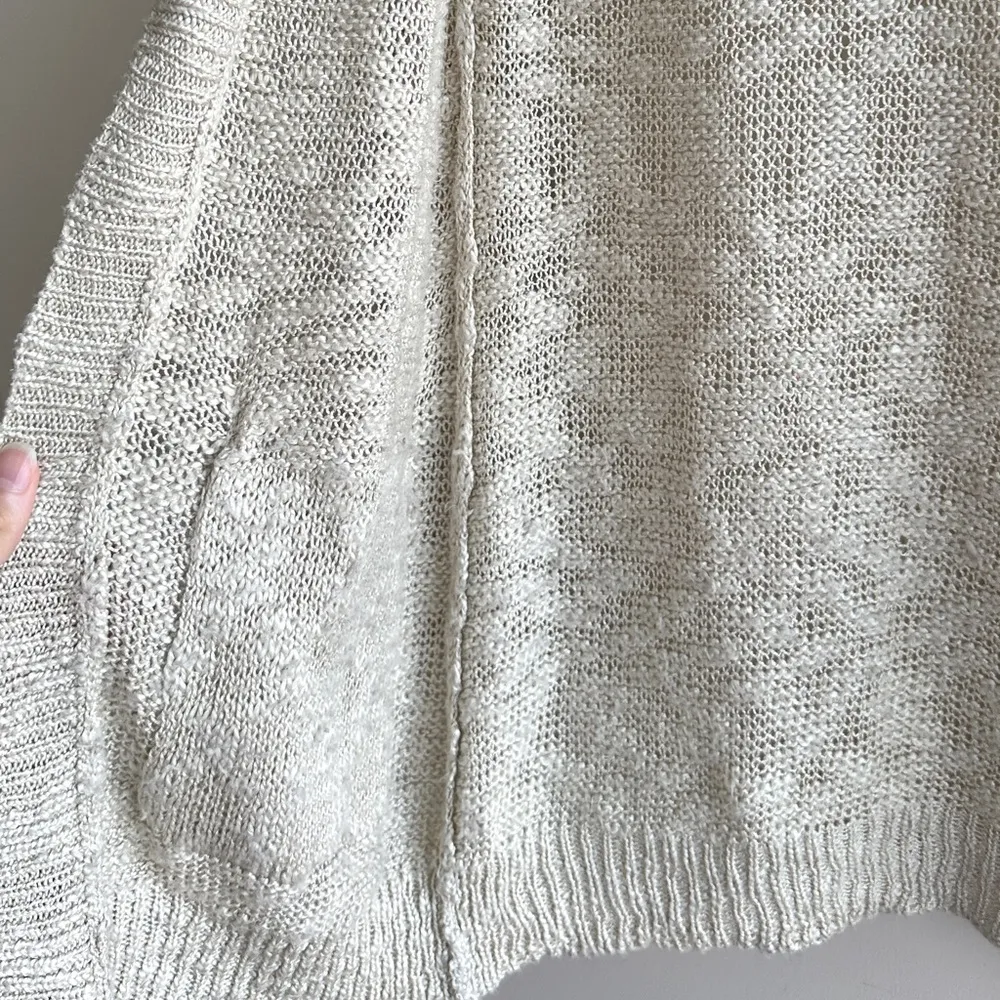 Wet Seal Open Front Long Knit Cardigan, Tan, Size Medium - Image 7