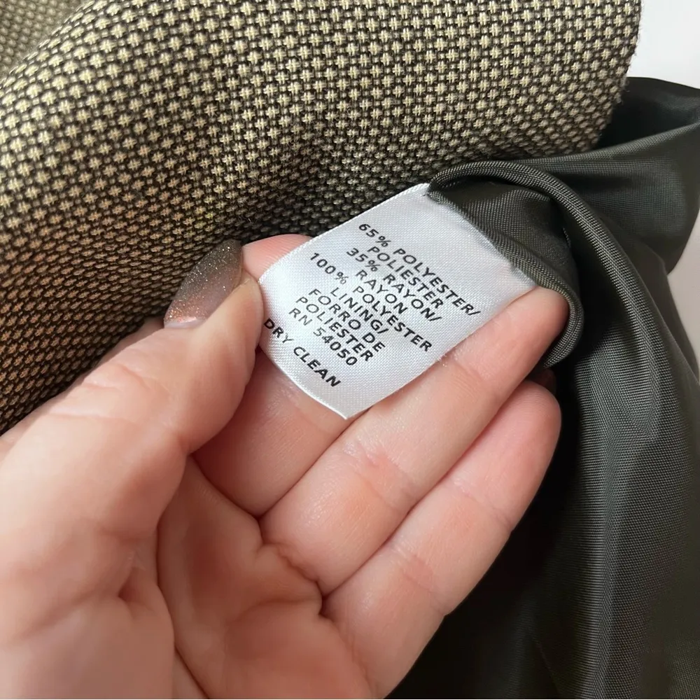 Vintage Y2K 00s  Tan & Brown Blazer 8 - Image 3