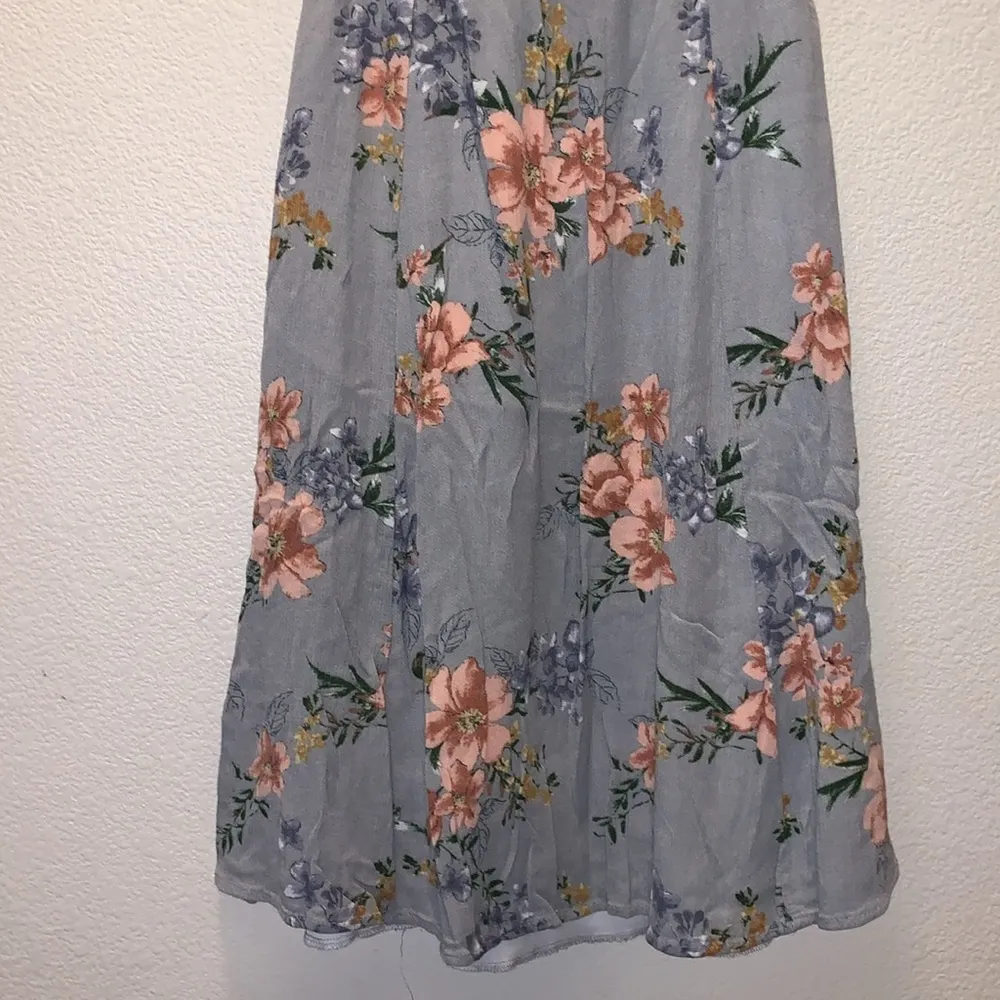 Mimi & Daphne grey floral lined midi skirt Gray Size XS - Image 3