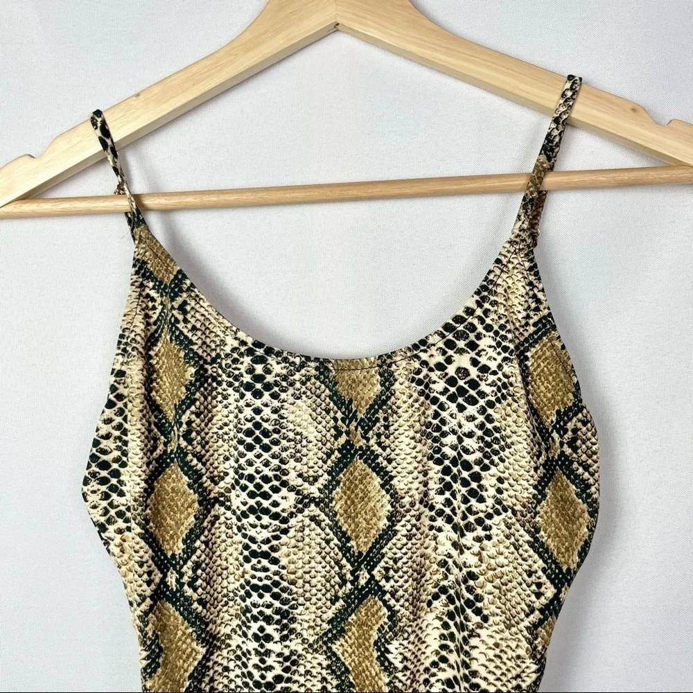 Boutique Snake Print Sleeveless Bodysuit S - Image 4