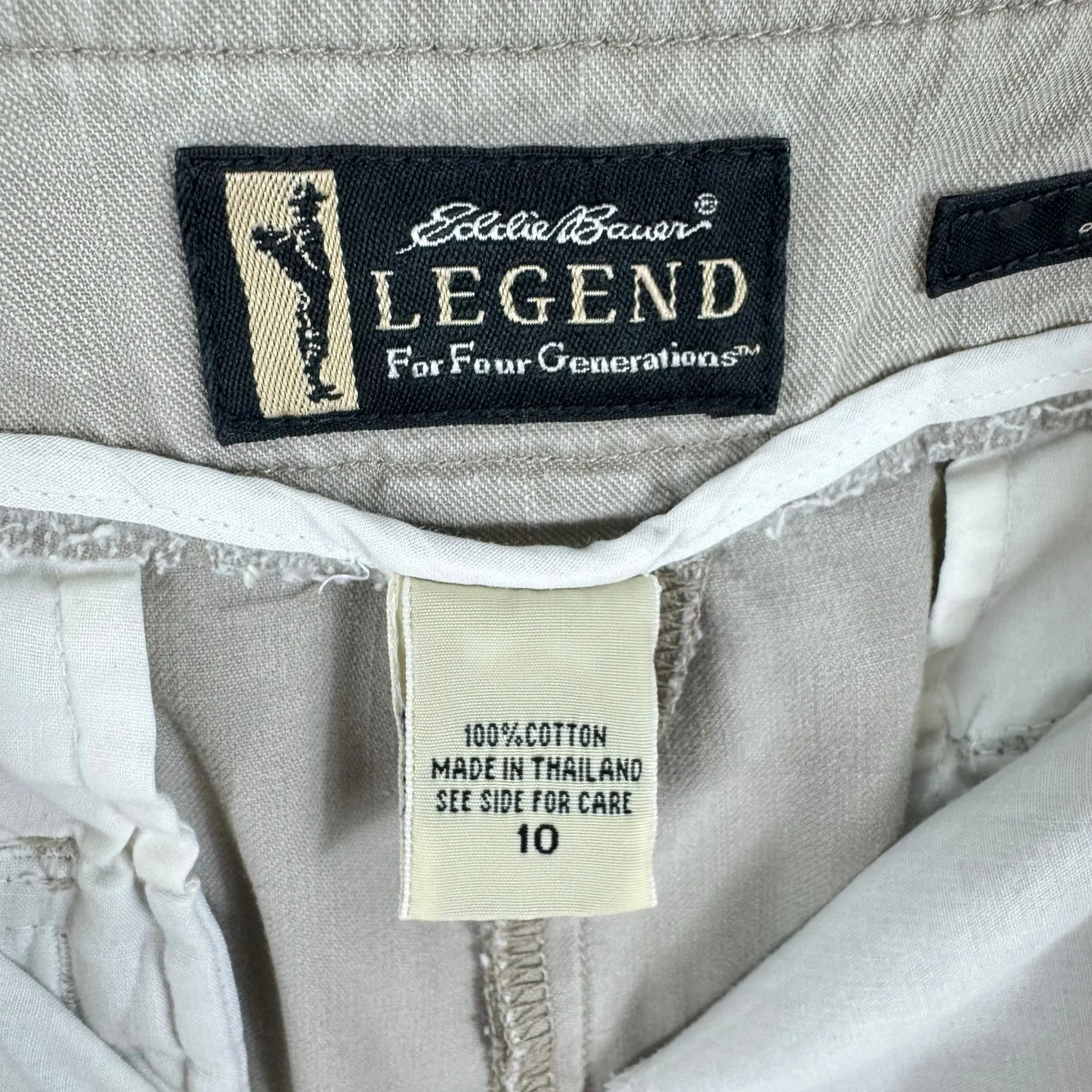 Eddie Bauer Legend 100% Cotton Tan Linden Midi Skirt Size 10 - Image 6