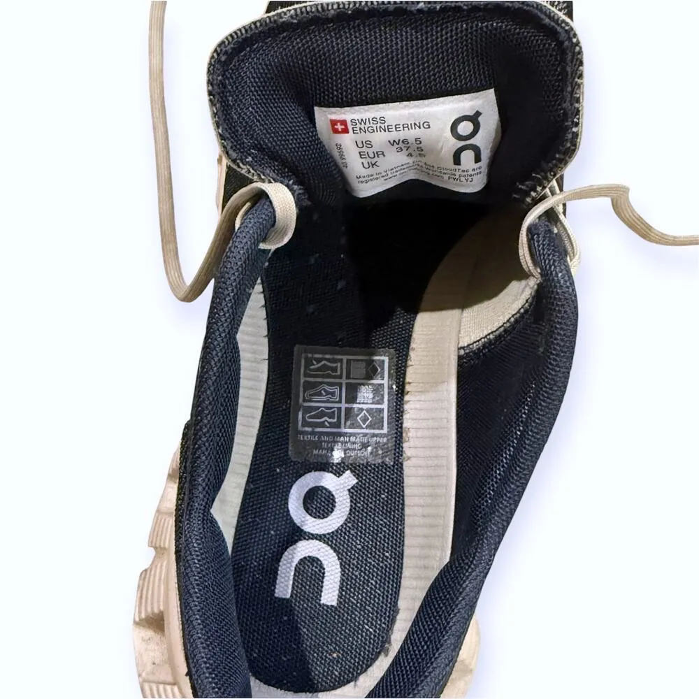 On Running Womens 6.5 Cloud X Sneaker Black Pearl Lightweight Running Navy Gym - Image 13