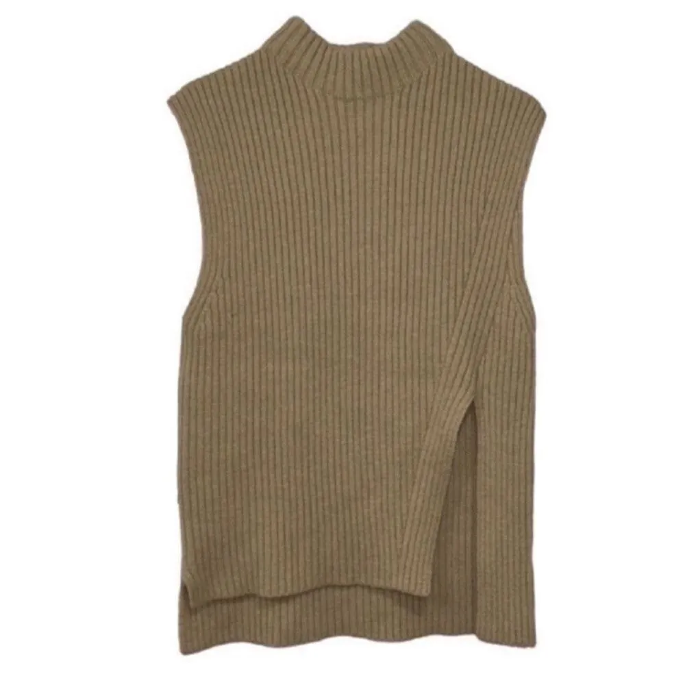 Sophie Rue Tan Mock Neck Ribbed
Sweater(Size Medium) - Image 3
