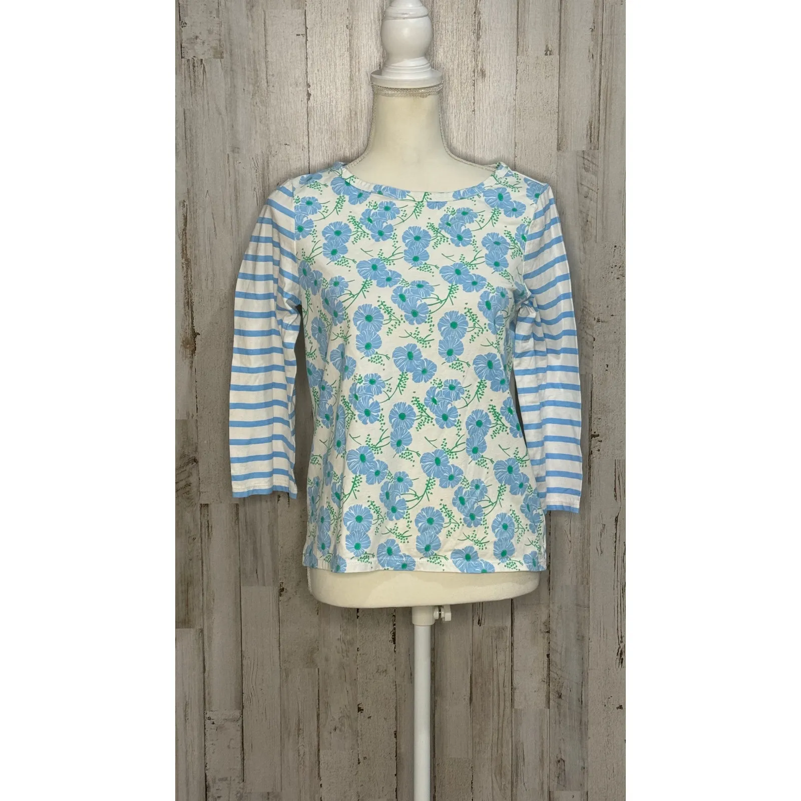 Draper James Women's Striped Long‎ Sleeve Top Size Small Multicolor - Image 2