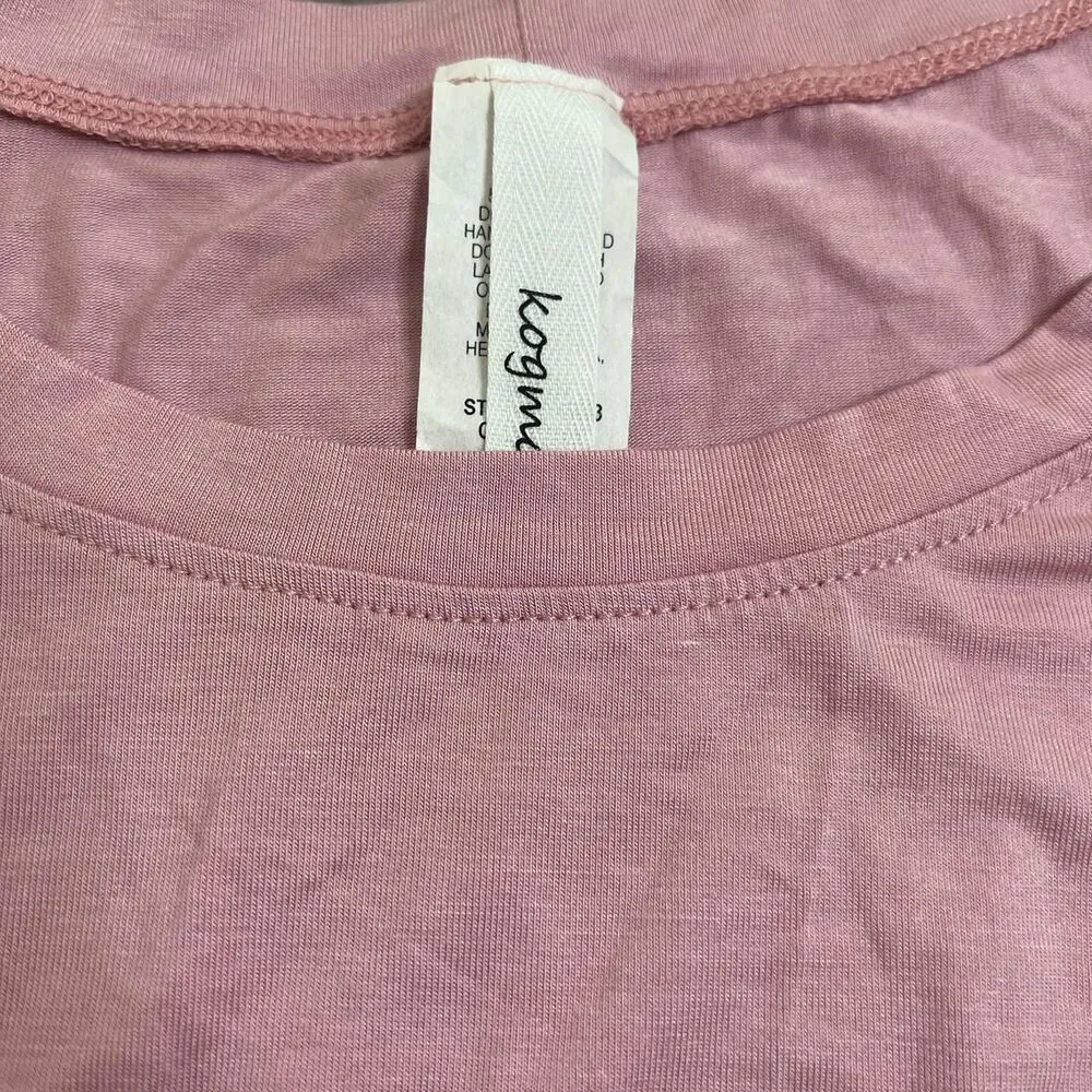 Cropped Long Sleeve TShirt Pink Size Small - Image 2
