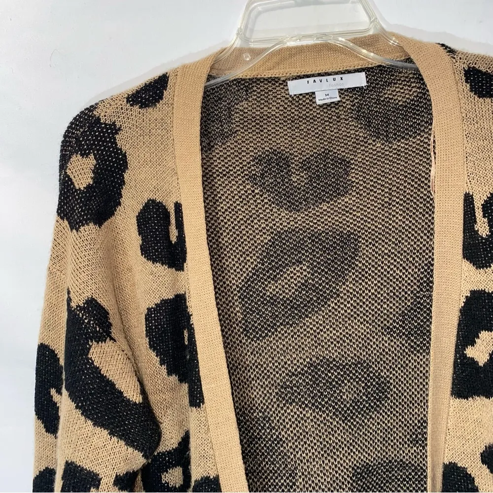 Favlux Animal Print Cardigan Women’s Medium - Image 2