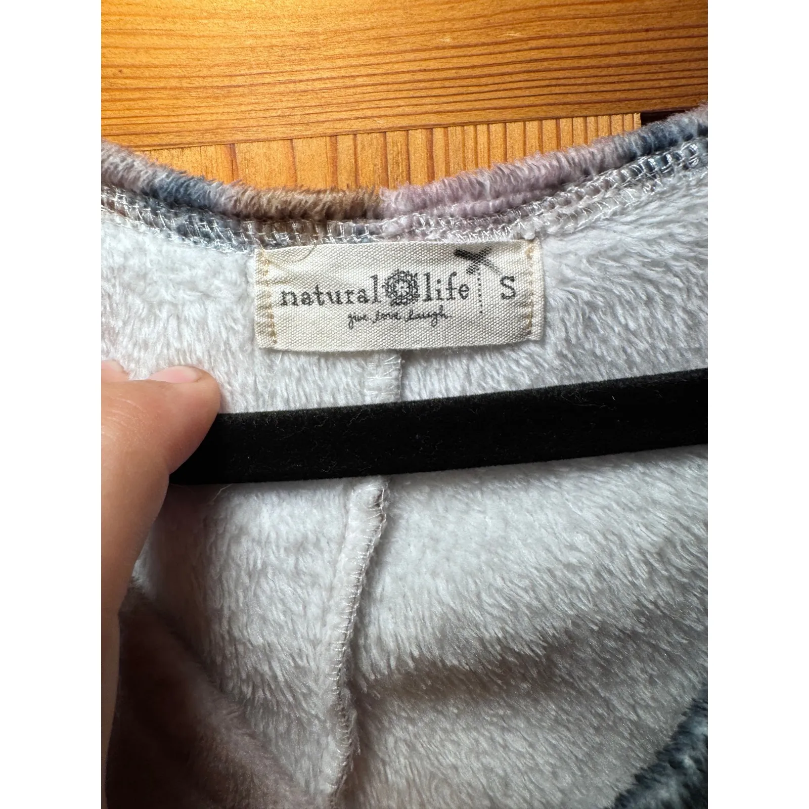 Natural Life Tie Dye Plush One Piece Jumpsuit Pajamas Loungewear Small S - Image 5