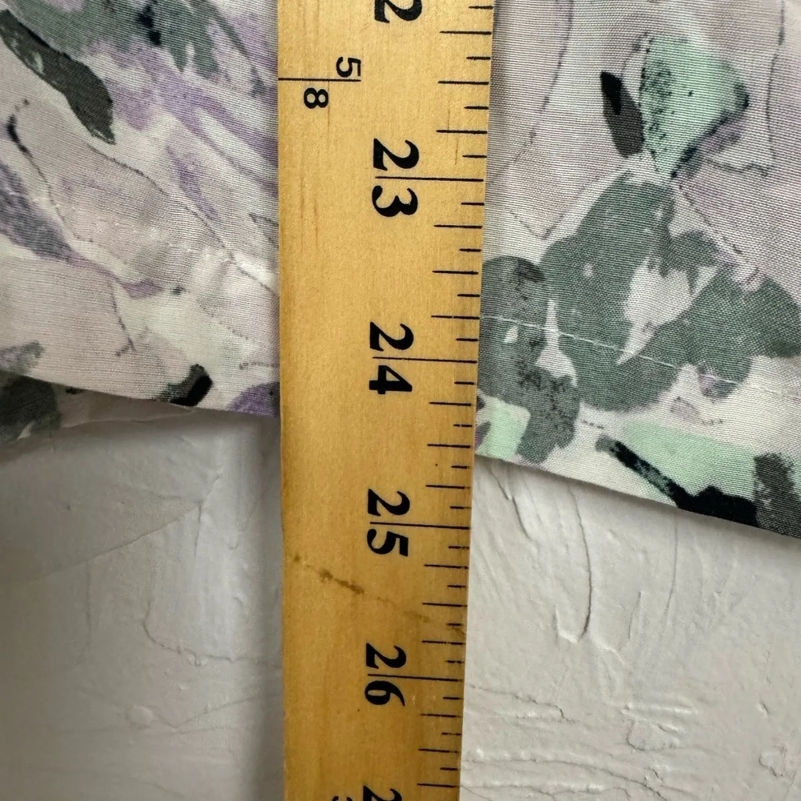 Club Monaco Purple Green Floral Boho Blouse Womens XL Peasant Long Sleeve Shirt - Image 7