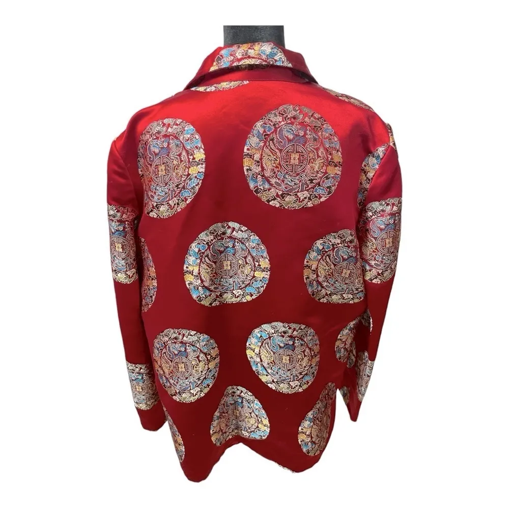 Vintage 80’s Red Oriental
Embroidered Reversible Jacket Size L - Image 3