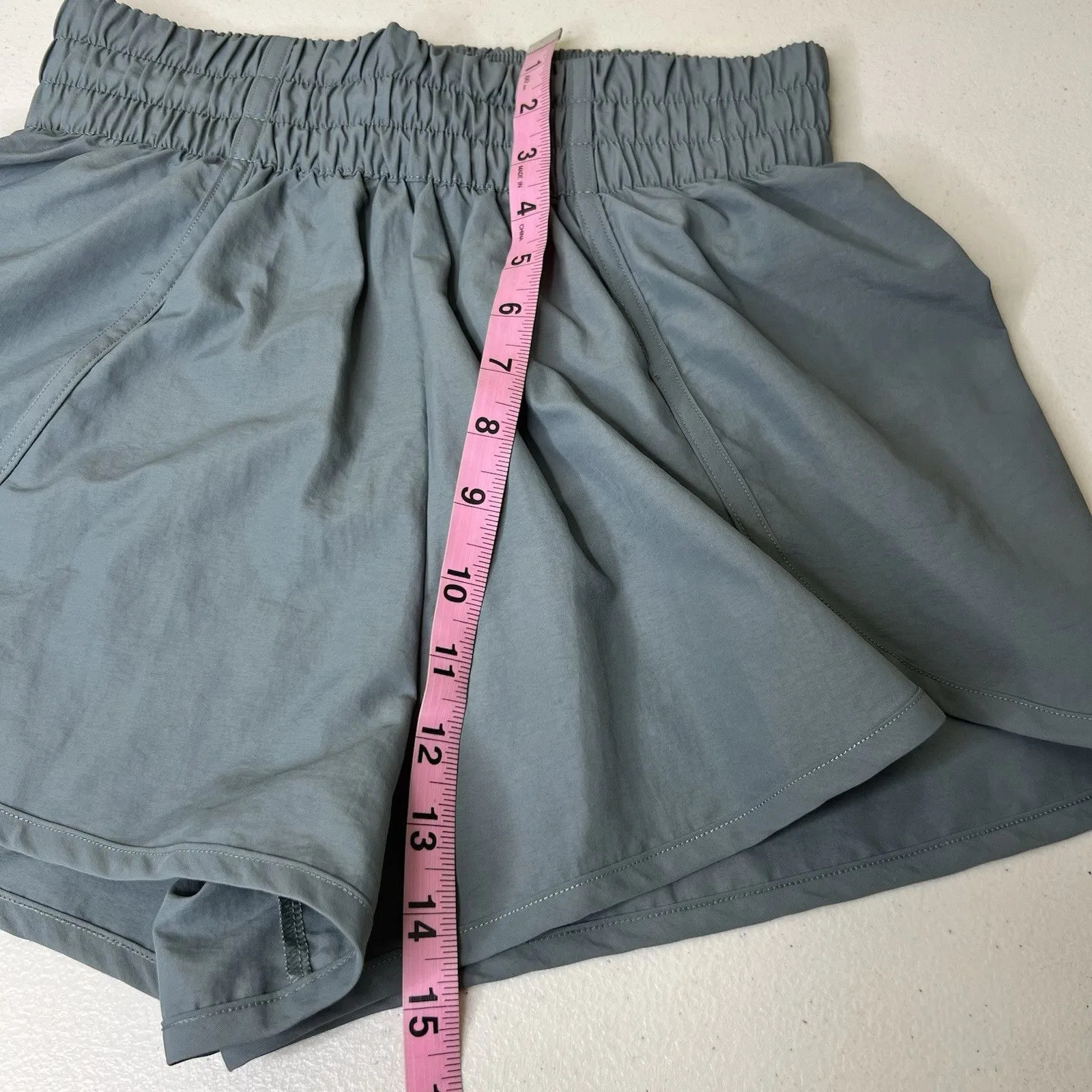 Gymshark Shorts Womens Size XS Teal Retro Waistband Short 2.5” Inseam - Image 6