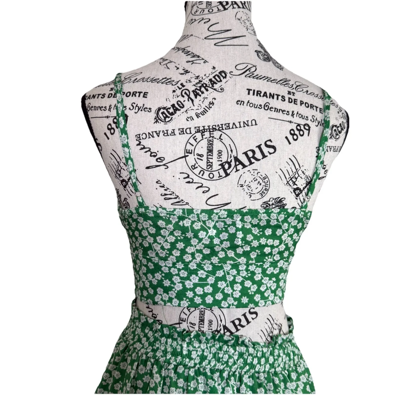 Princess Polly Set women Skirt‎ And Top Size 2 Green Summer Spring Elastic - Image 4