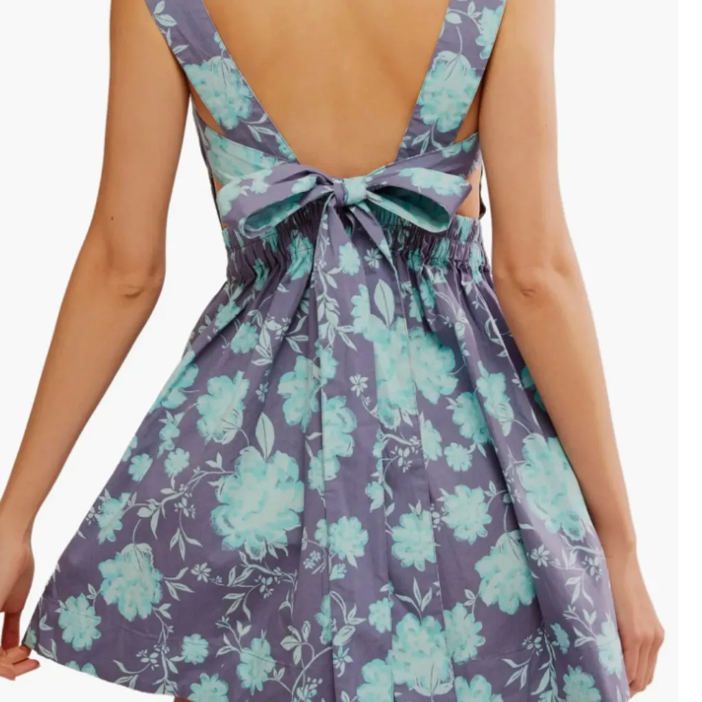 Free People Meet Me in Maui Sleeveless Minidress ocean Combo M - Image 4