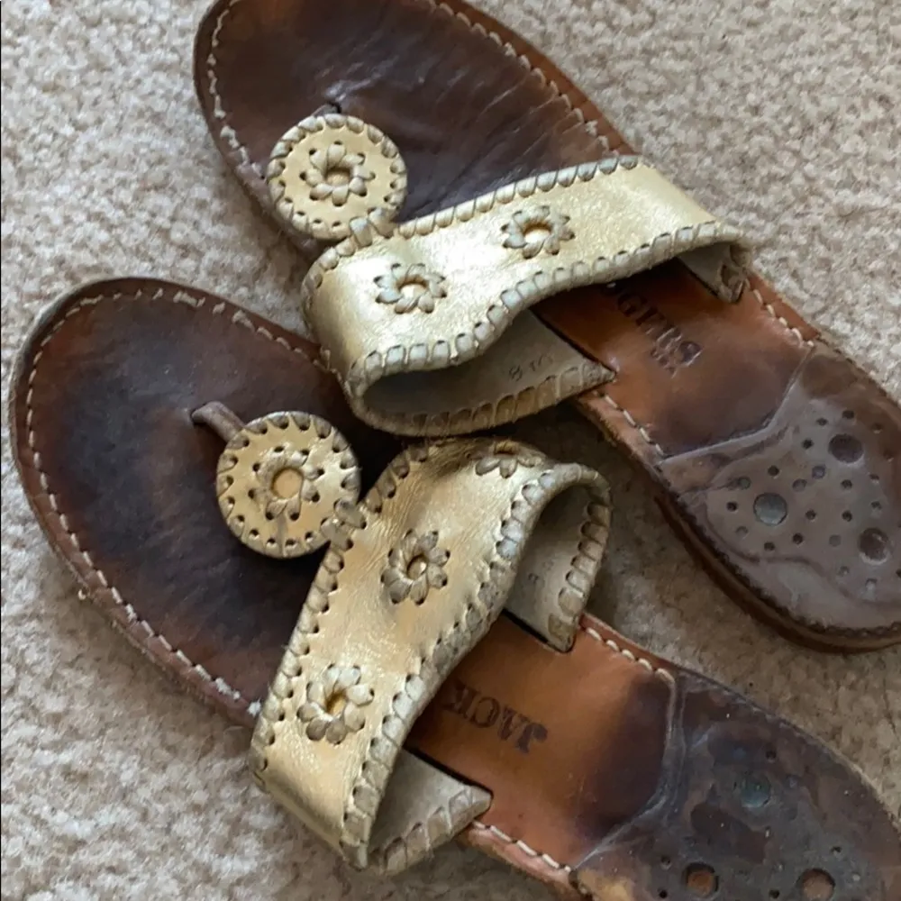 Gold Jack Rogers. Size 8 - Image 3