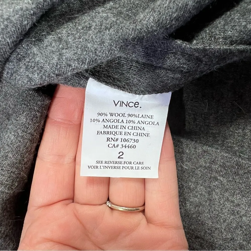 Nwt Vince gray colorblock shift dress wool‎ angora blend - Image 2