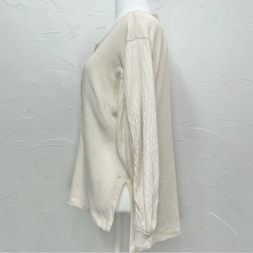 We The Free Back At It Henley In Cream - Image 4