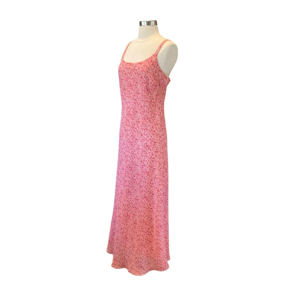 Vintage 90s Pink Floral Maxi Slip Dress | Coquette Cottagecore Boho - Image 5