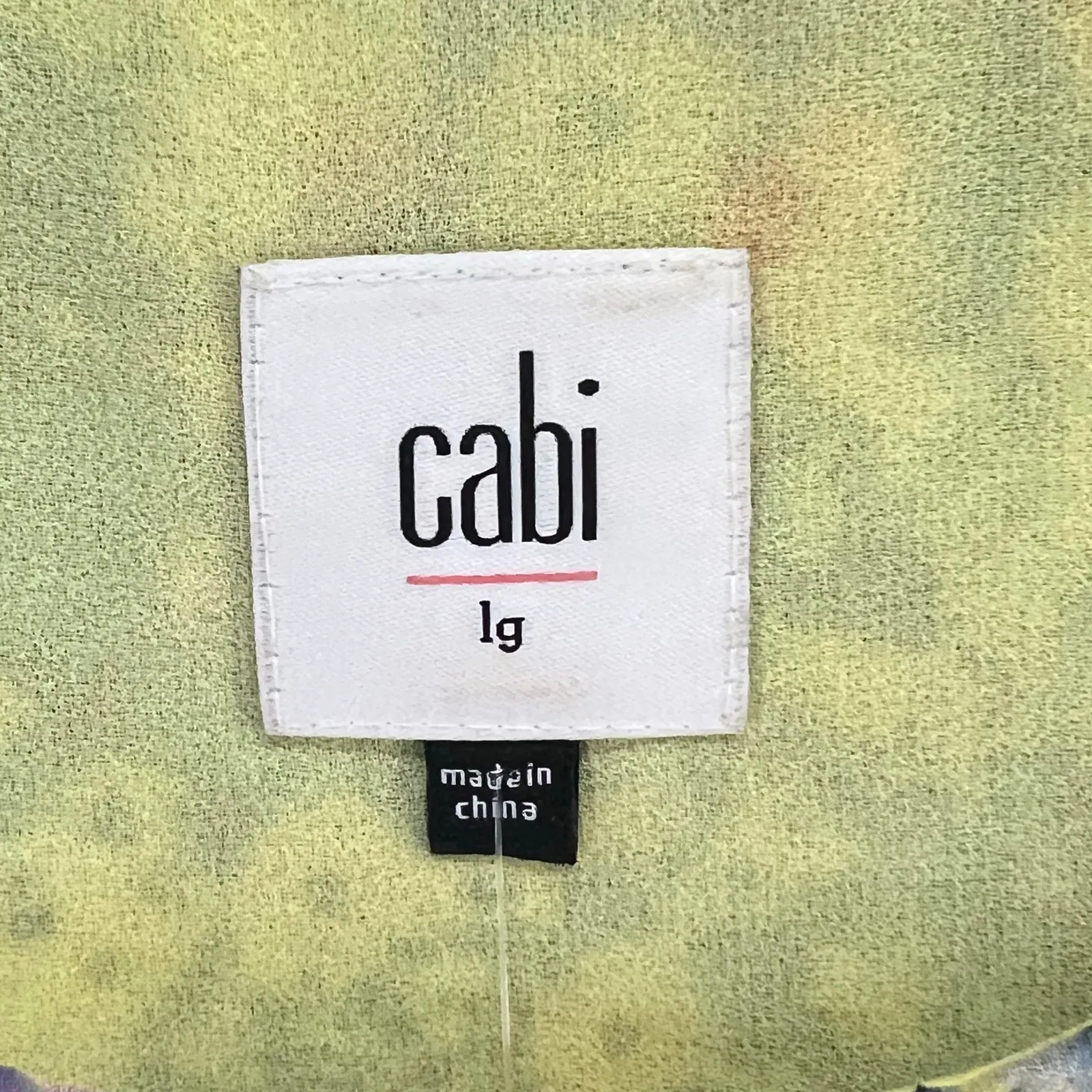 Cabi Positano Layered Tank Top Womens L Blue Yellow Floral Chiffon Feminine Boho - Image 12