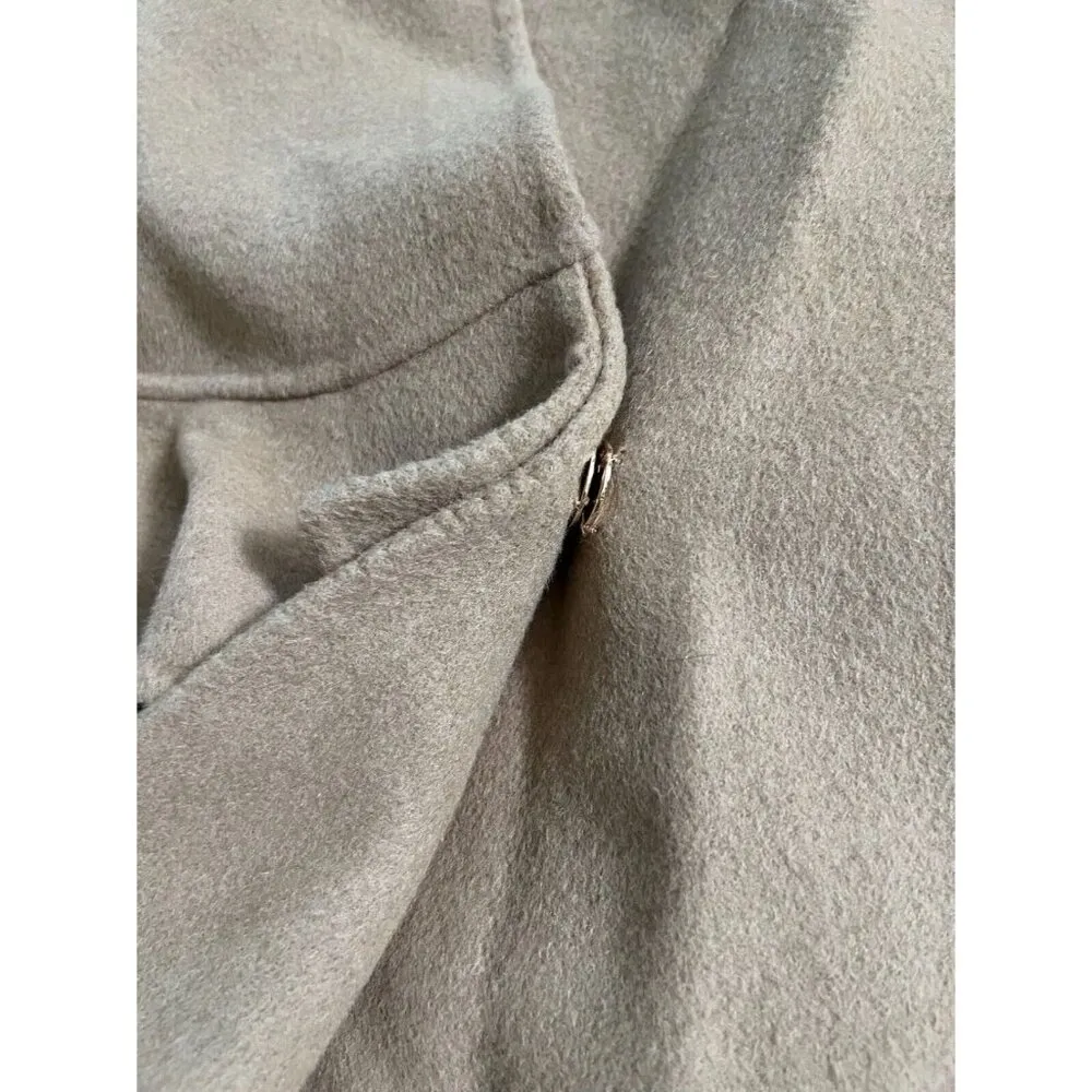 Stylein Premium Cashmere Wool Blend Short Coat Camel/sand Mix Size M - Image 4