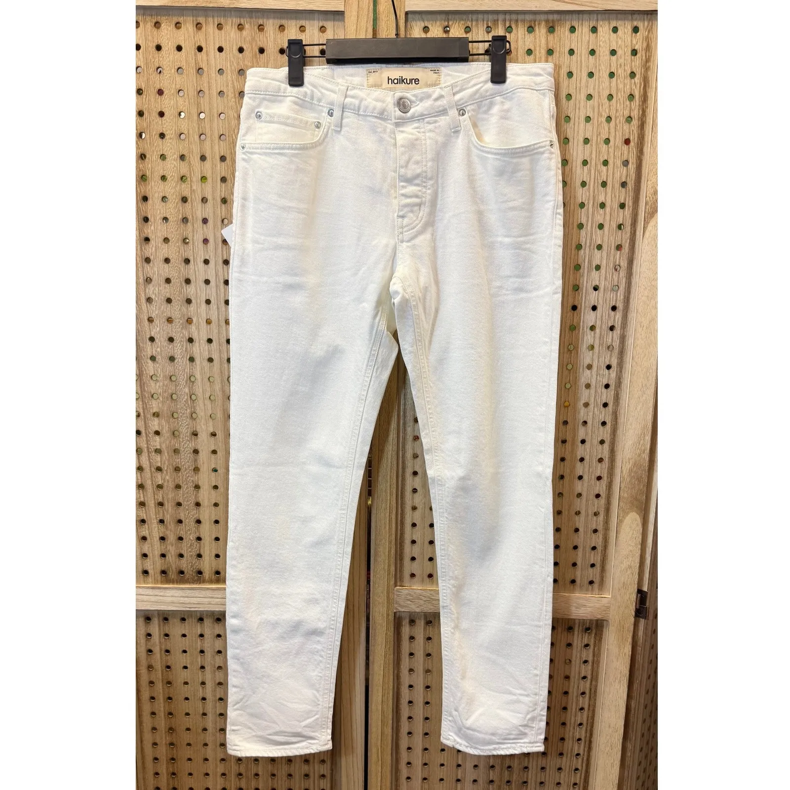Haikure Cleveland Crop Jeans Bianco Comfort Pure Ecru Size 31‎ White Denim - Image 3