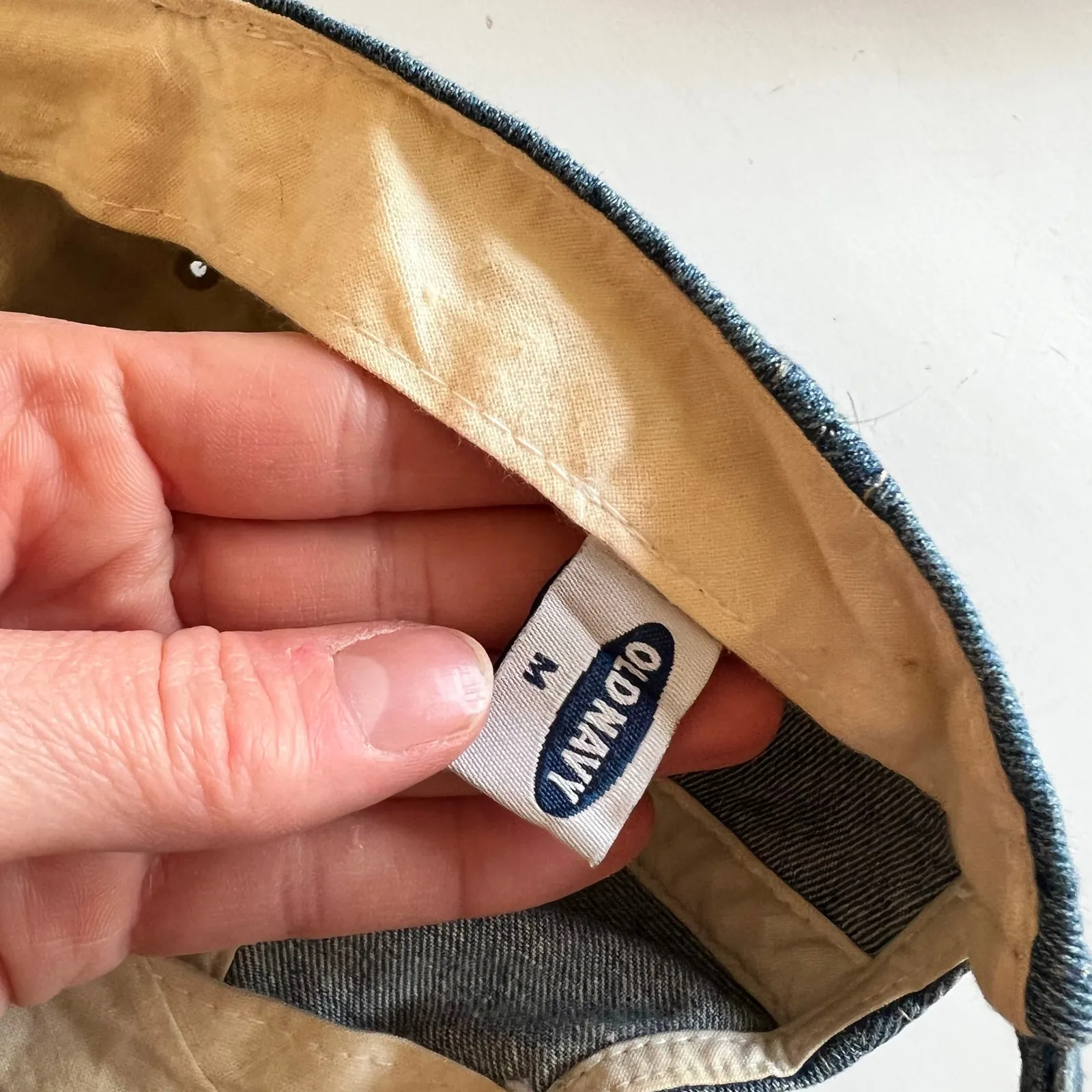 90s Old Navy Classic Denim Cotton Baseball Cap Hat Size Small Adult - Image 8