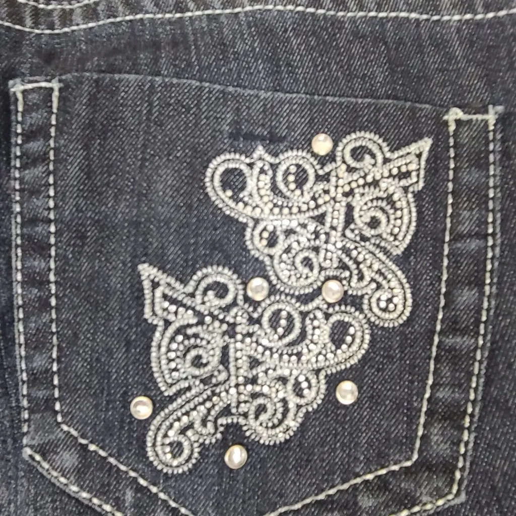 Women's Ashley Stewart Denim Blue Jeans Size 14W Premium‎ 34x31 - Image 9