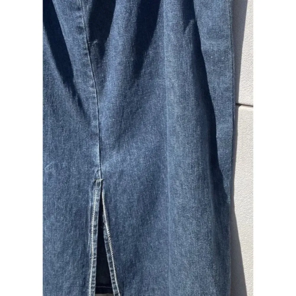 Vintage Faded Glory Denim Jean Long Skirt Women’s sz 20W Western Boho String - Image 8