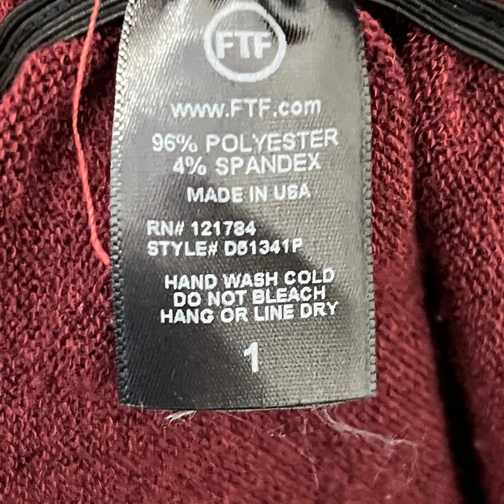 FASHION TO FIGURE Women's Burgundy Mock Neck Ruched Side Long Sleeve Dress - Image 4