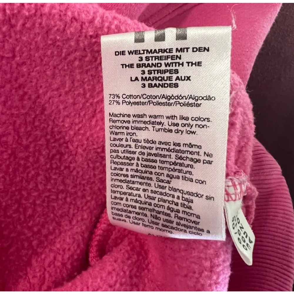 Vintage  Women's Pink Essentials Linear Pullover Hoodie Size S - Image 11