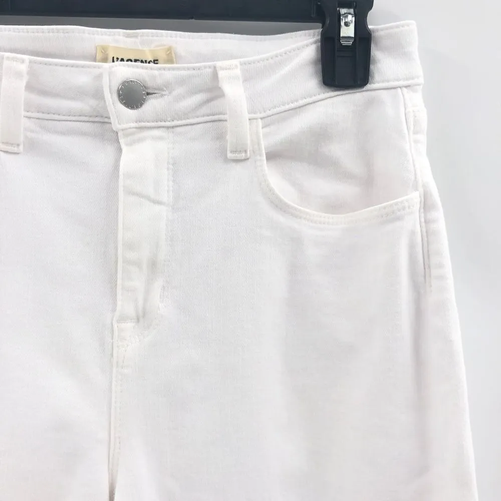 L'agence Danica High-rise Wide-leg Jeans in Blanc 27 - Image 6