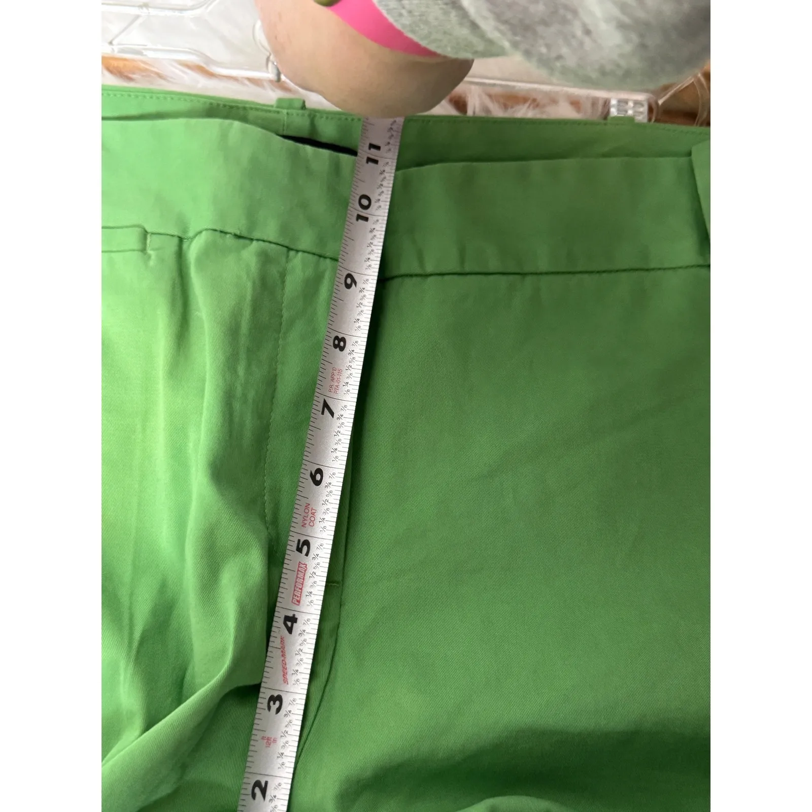 Talbots Women's Green Flat Front Shorts Size 16 Cotton Spandex Casual Everyday - Image 7