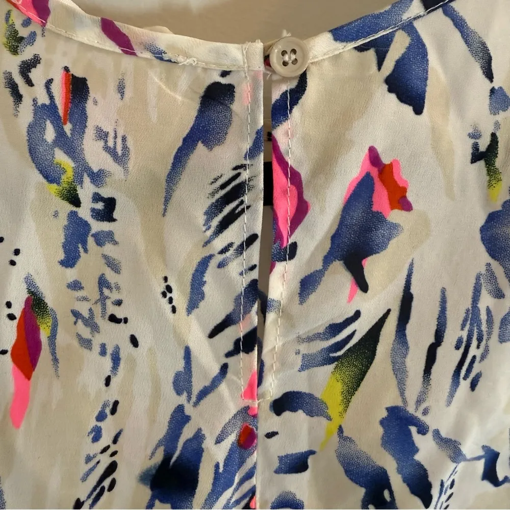 Sophie Rue Pink and Blue Sleeveless high low Blouse - Image 6