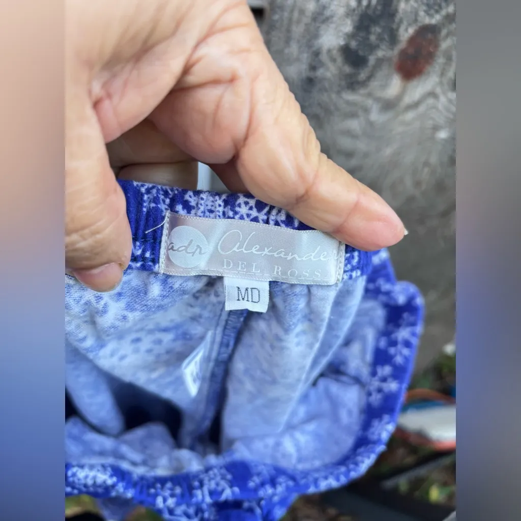 ADR Women ‘s Soft Warm Fleece Pajama Pants long Lounge Bottoms Royal Snowflake Blue Size M - Image 8