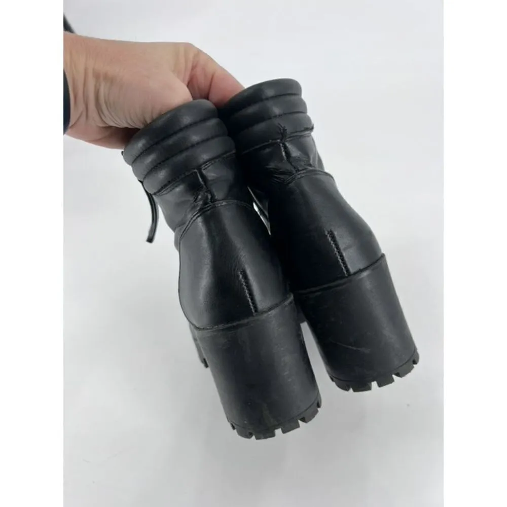 Truffle Collection Women's‎ Faux Leather Round Toe Ankle Boots Black Size 7.5 - Image 7