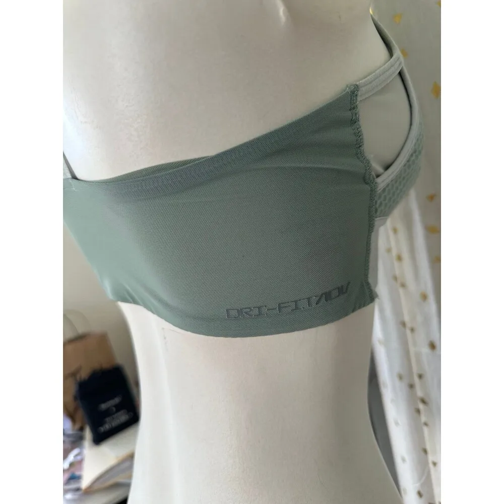 Nike Dri Fit ADV Cut Out Unpadded Mesh Strappy Racerback Sports Bra S - Image 4