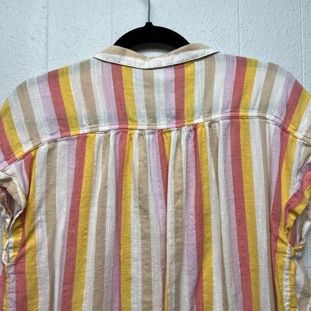 Old Navy Multicolor Womens Shirt Large Casual Lightweight Minimalist Breathable Pink - Image 6