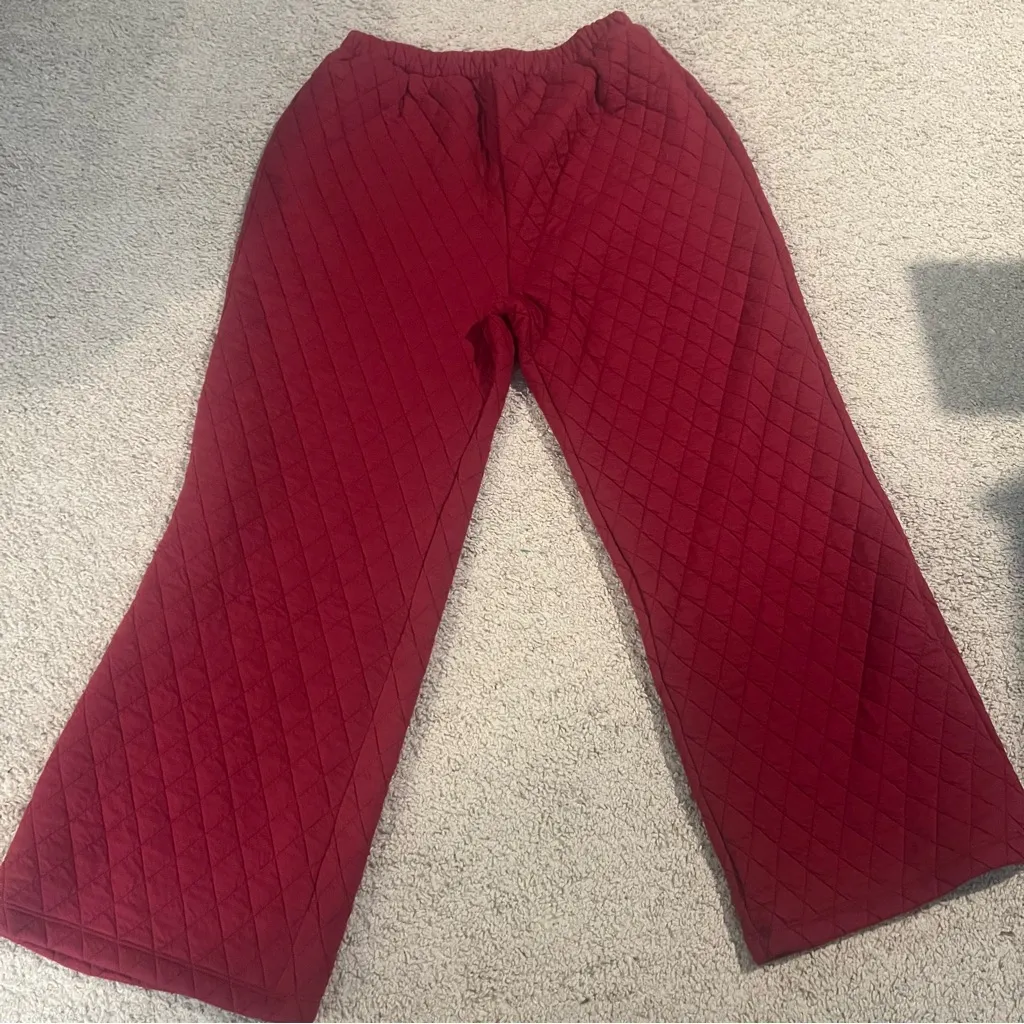 Zenana Quilted Two Piece Lounge Set Large Cozy quiet luxury - Image 5